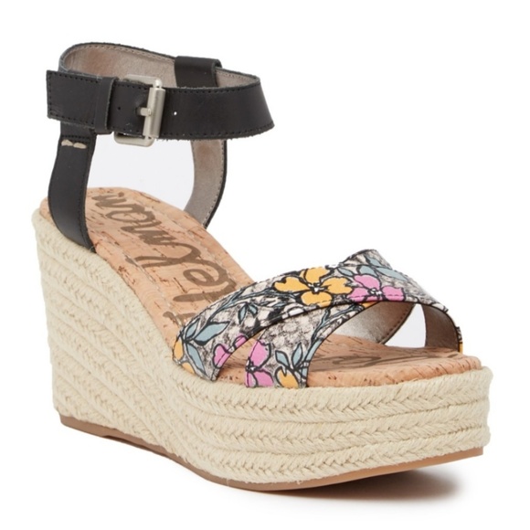 Sam Edelman Shoes - Sam Edelman Destin floral black espadrille